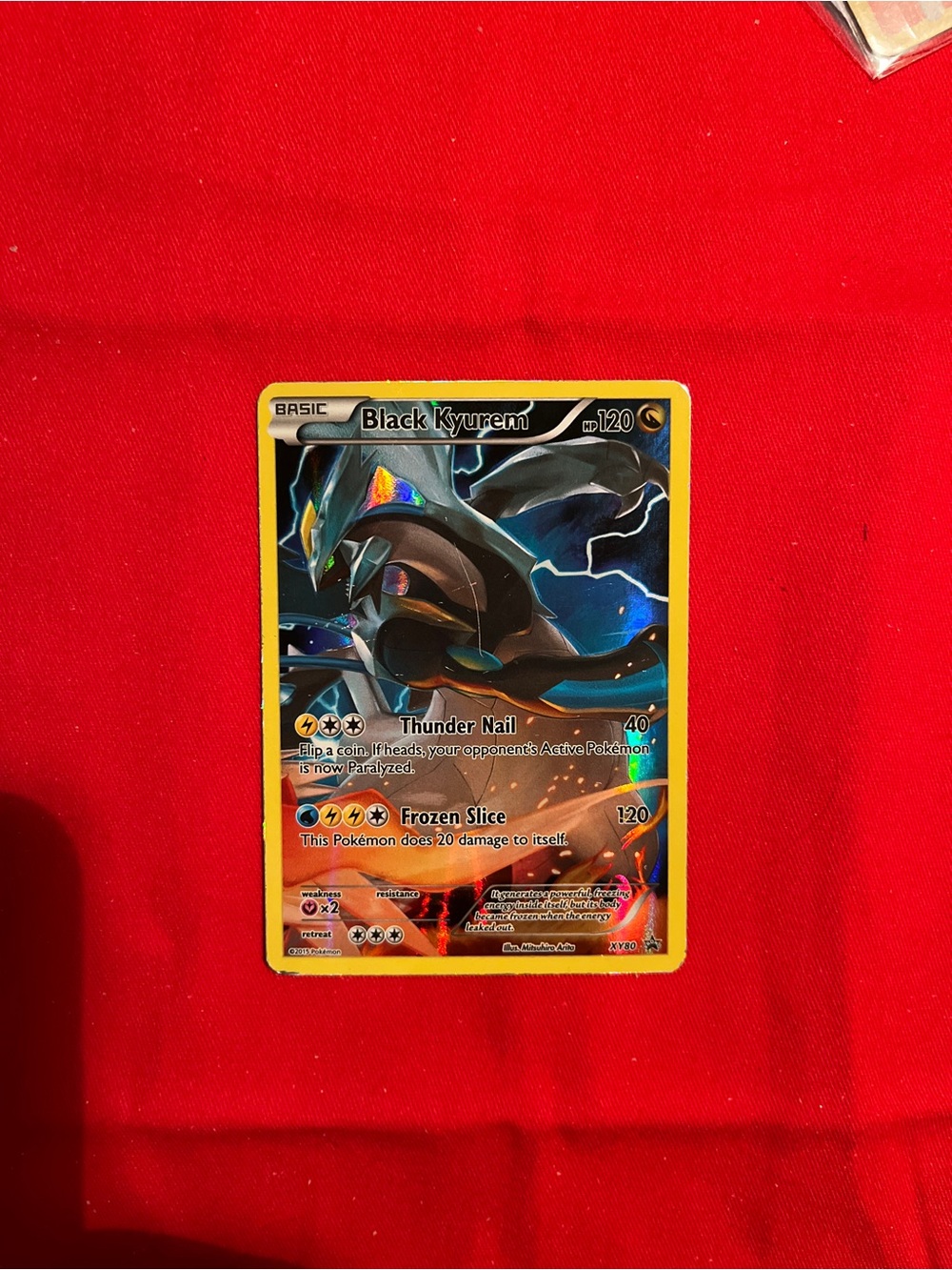 Pokémon TCG Black Kyurem XY80 Full Art Black Star Holo Trading Card